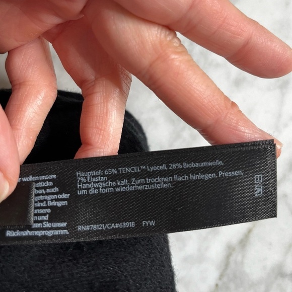 Eileen Fisher Cozy Brushed Terry Hooded Jumpsuit Black - Picture 14 of 14